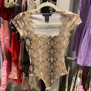 Snakeskin body suit